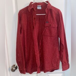 COLUMBIA Men’s Red Flannel Regular Fit Long Sleeve - Size S